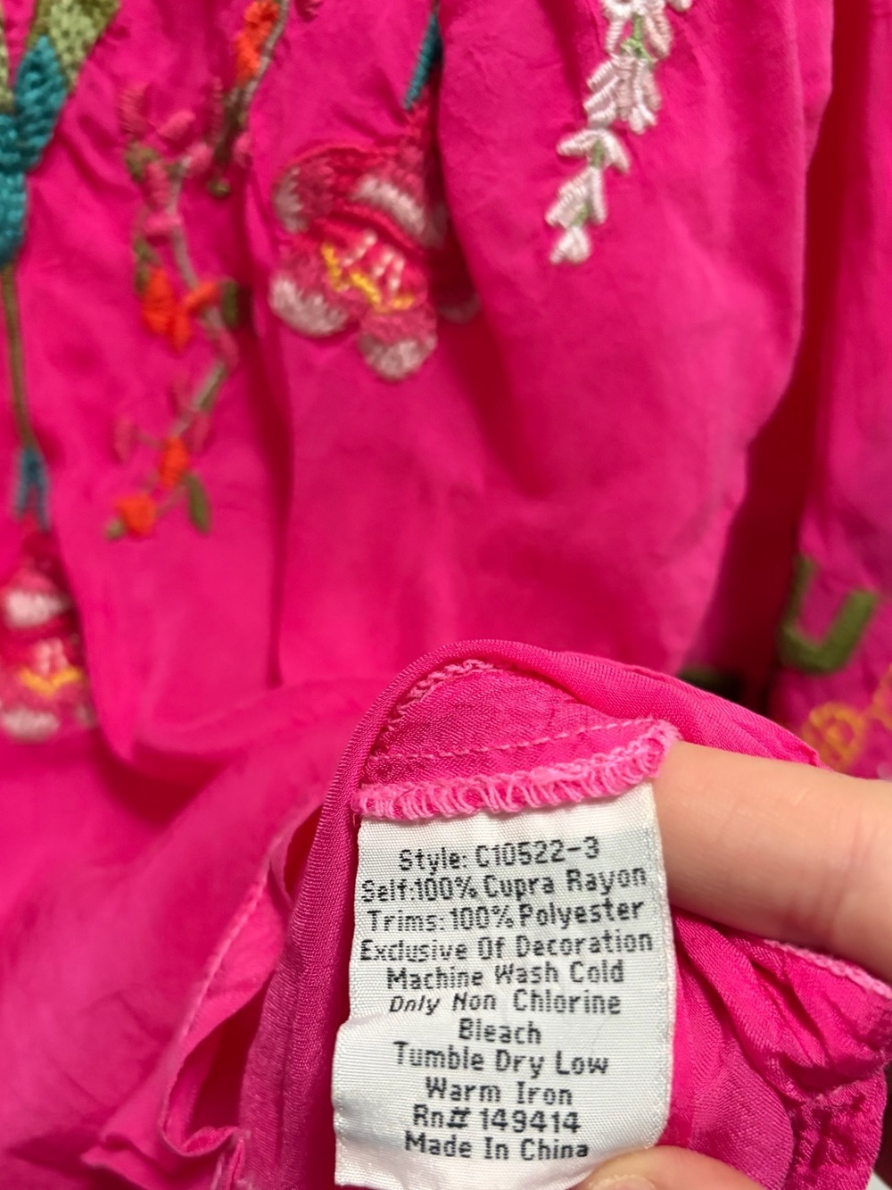 Johnny Was Gia Blouse in Paradise Pink Women’s Size XS - Picture 4 of 5